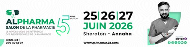 عنابة: معرض "ALPHARMA 2026" يجمع فاعلي الصناعة الصيدلانية من 25 إلى 27 جوان